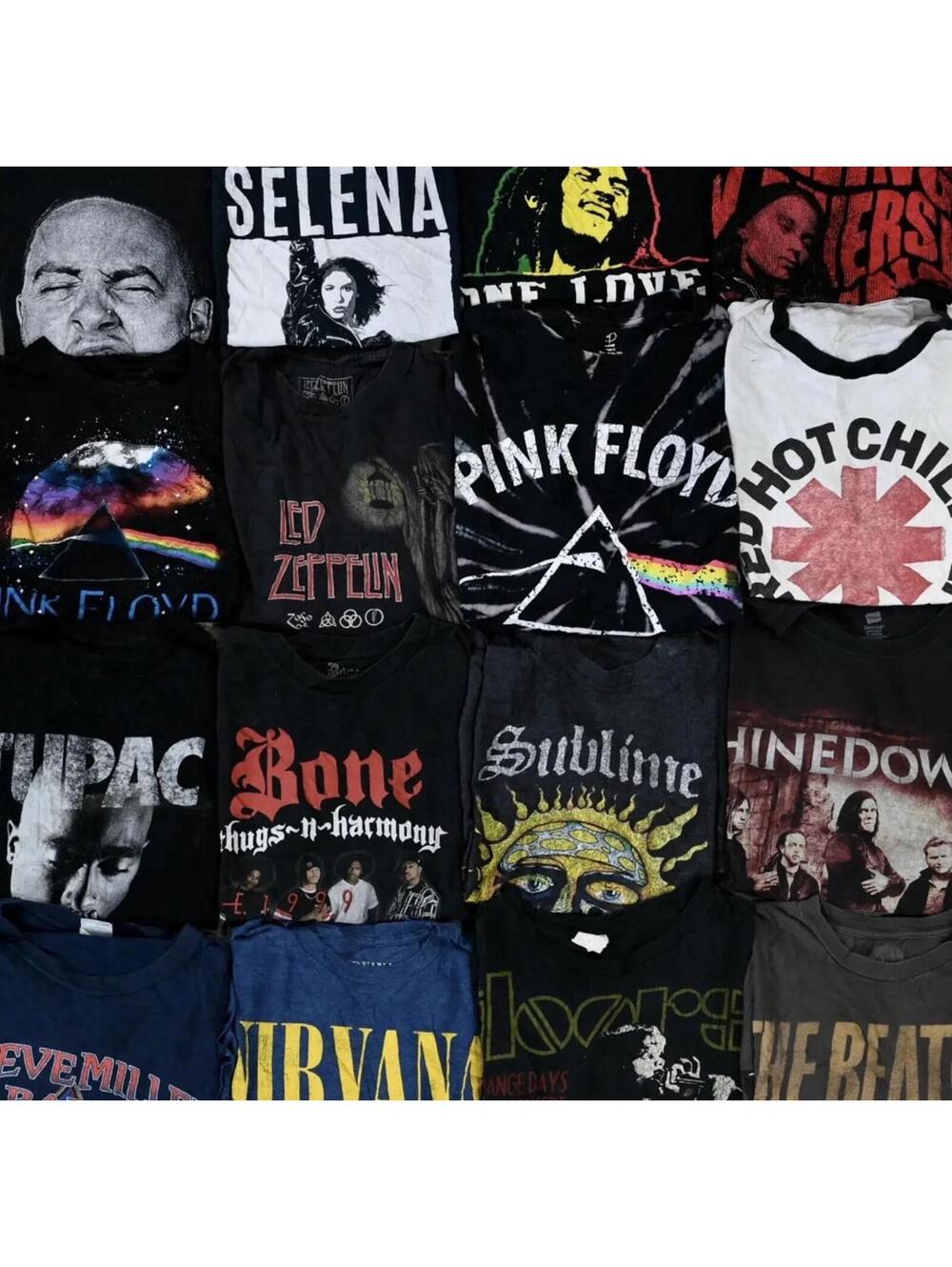 Men’d Vintage Clothing Mystery Box 15 Pcs Graphic Band Tees